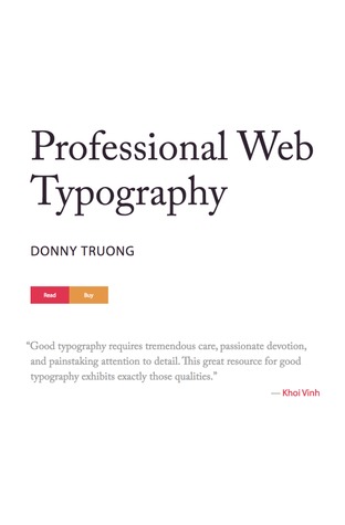 Professional Web Typography