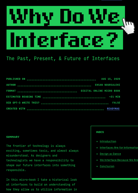 Why Do We Interface?